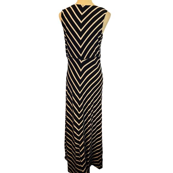 Chico's Black & White Chevron Stripe Maxi Dress, Size 1 (Medium) - Picture 5 of 6